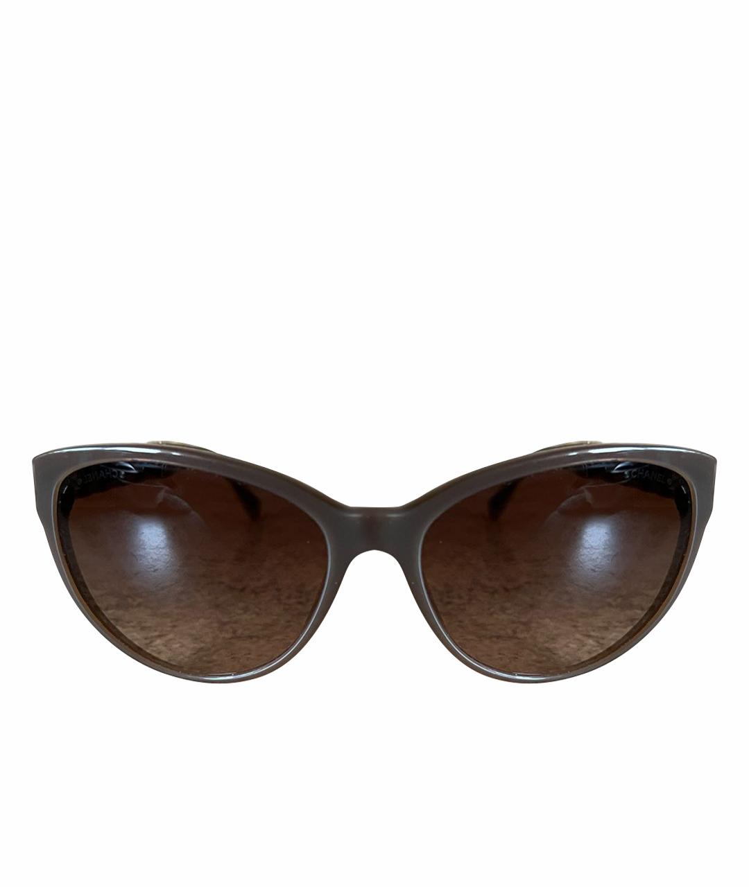 CHANEL PRE-OWNED Серые пластиковые солнцезащитные очки, фото 1