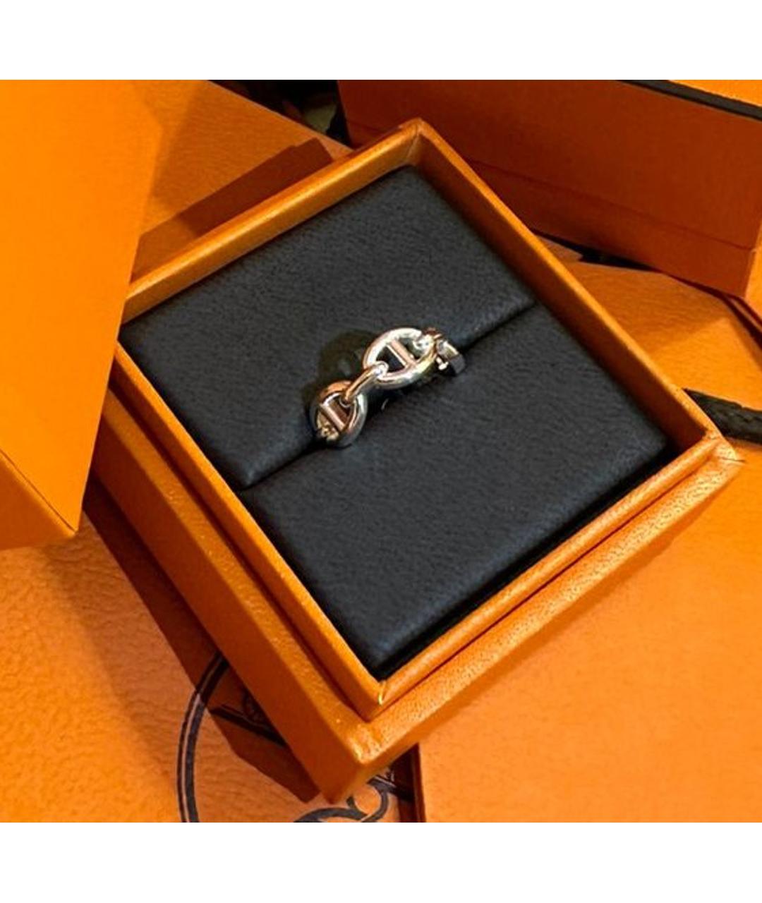 HERMES PRE-OWNED Серебряное серебряное кольцо, фото 3