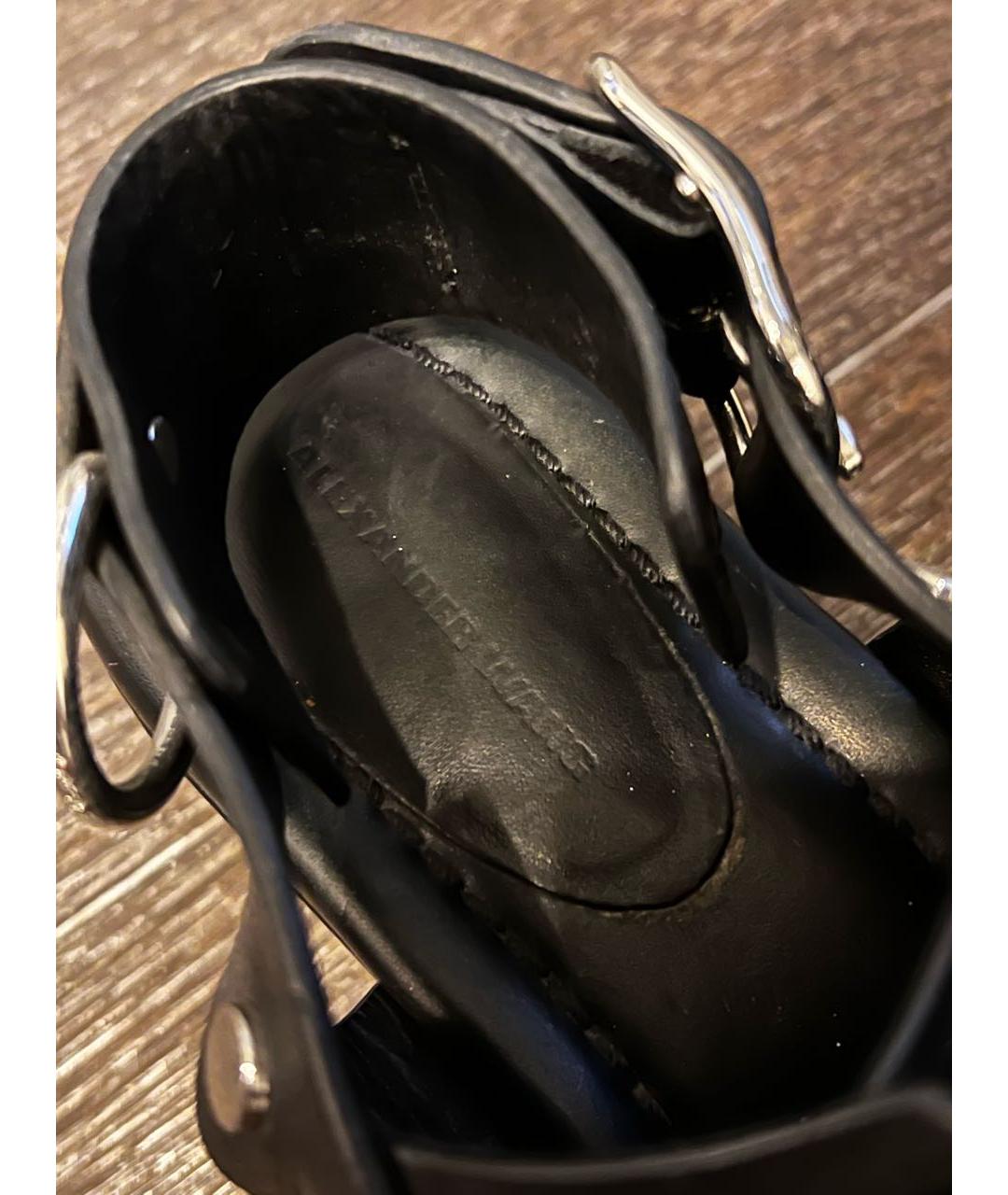 ALEXANDER WANG Черные кожаные сандалии, фото 6
