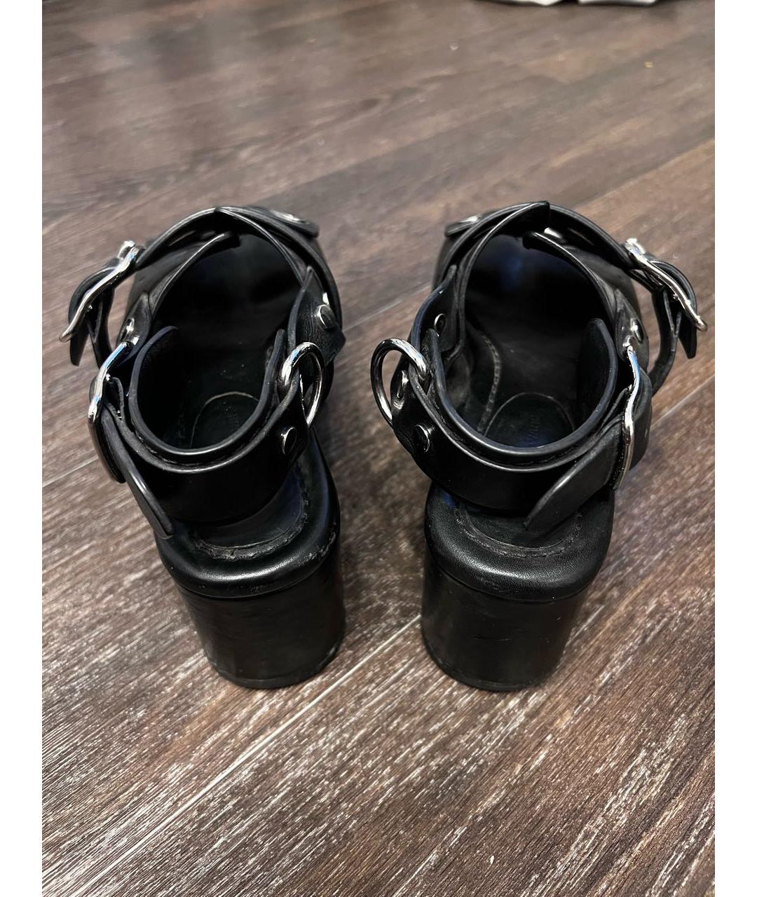 ALEXANDER WANG Черные кожаные сандалии, фото 4