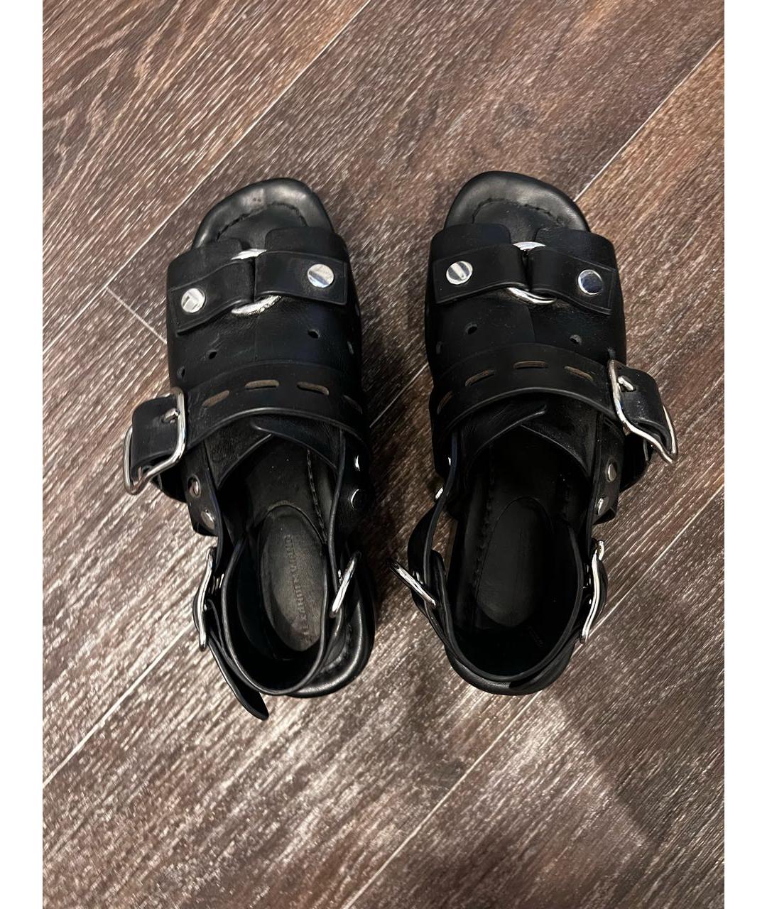 ALEXANDER WANG Черные кожаные сандалии, фото 3