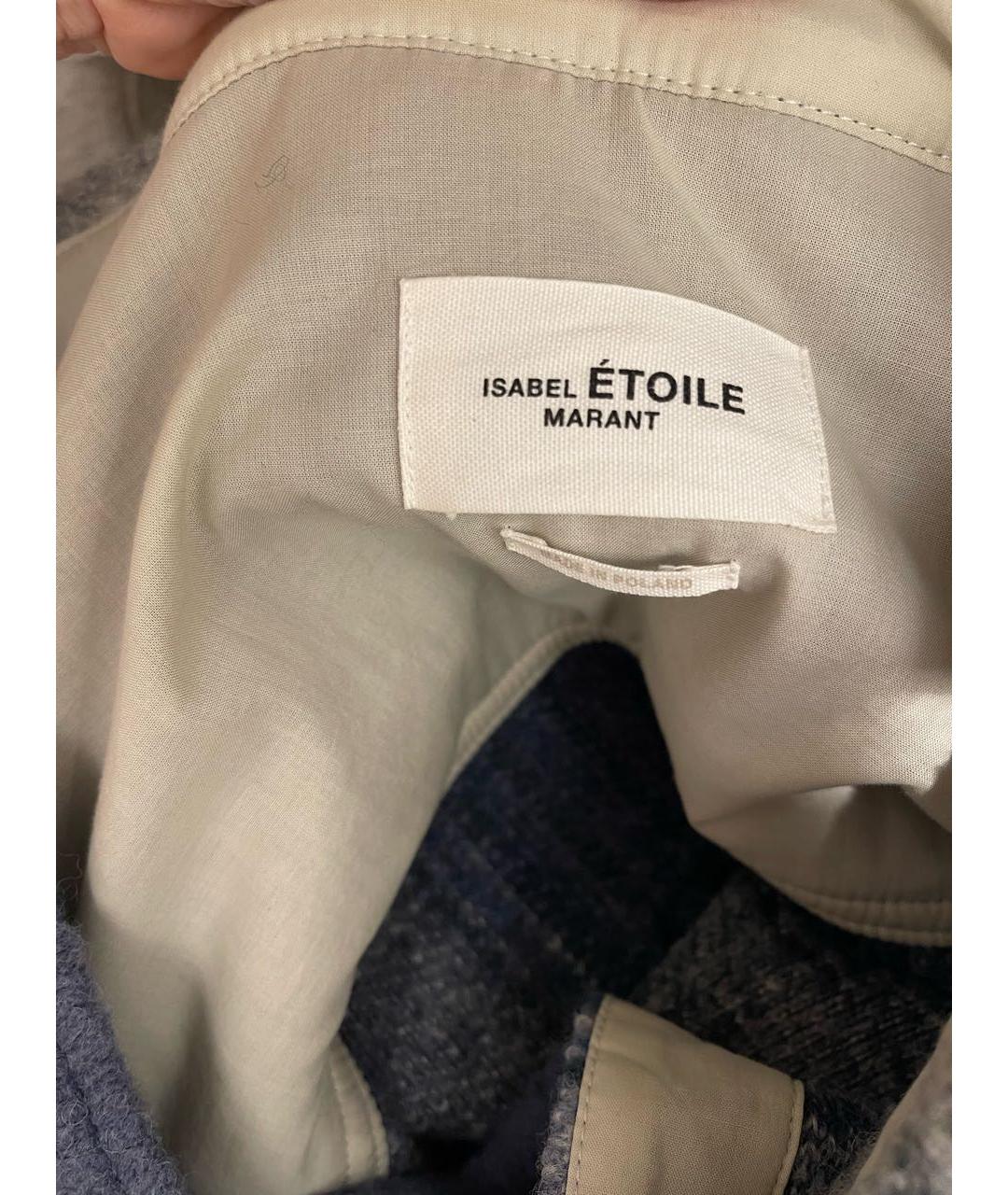 ISABEL MARANT ETOILE Синее шерстяное пальто, фото 5