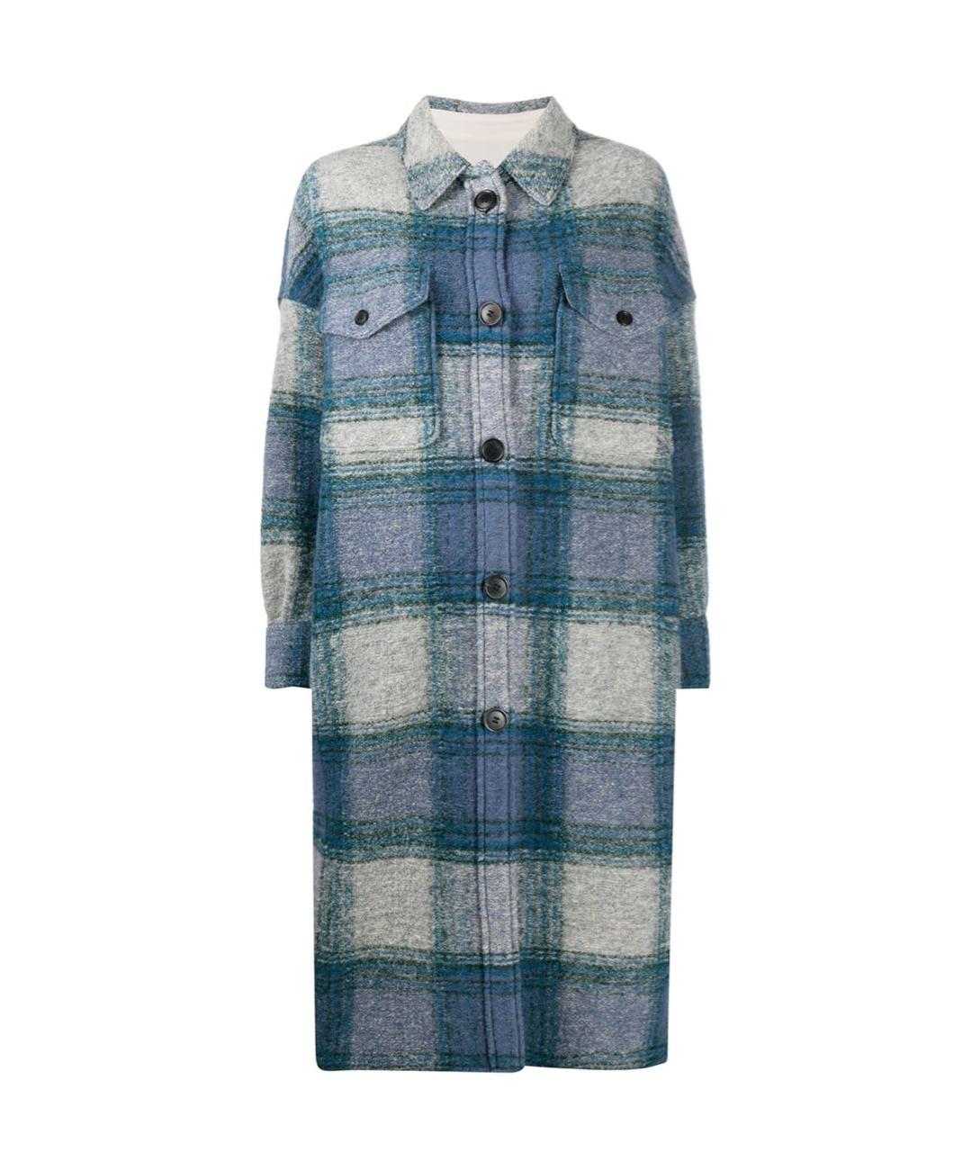 ISABEL MARANT ETOILE Синее шерстяное пальто, фото 1