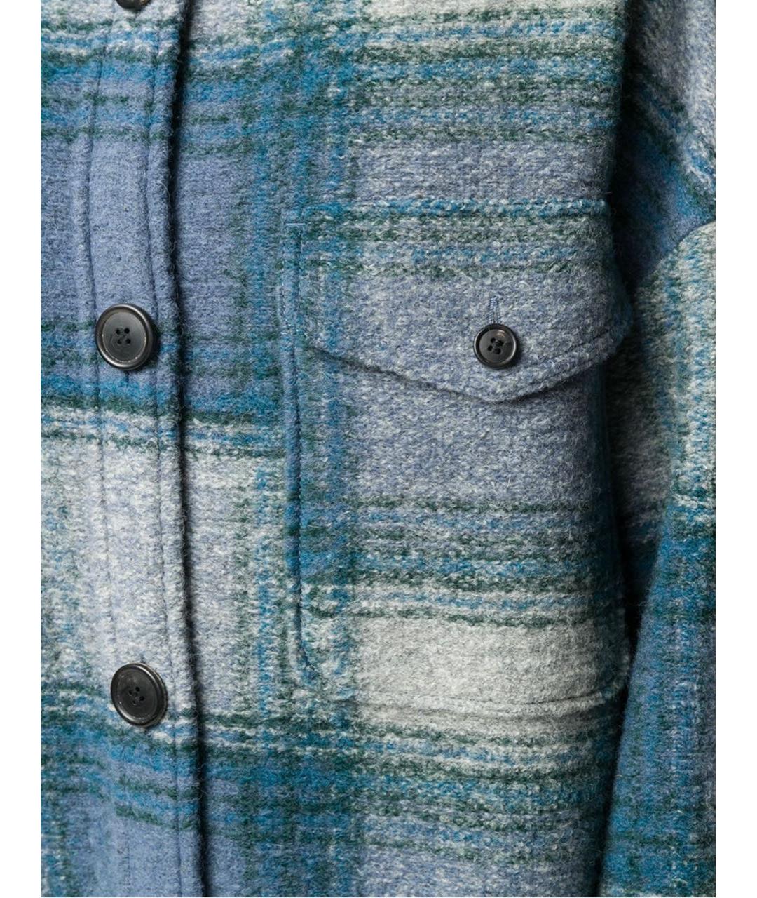 ISABEL MARANT ETOILE Синее шерстяное пальто, фото 4