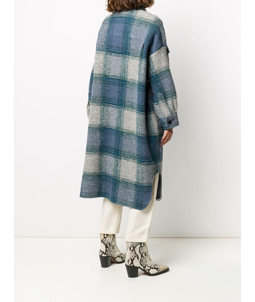 ISABEL MARANT ETOILE Синее шерстяное пальто, фото 3