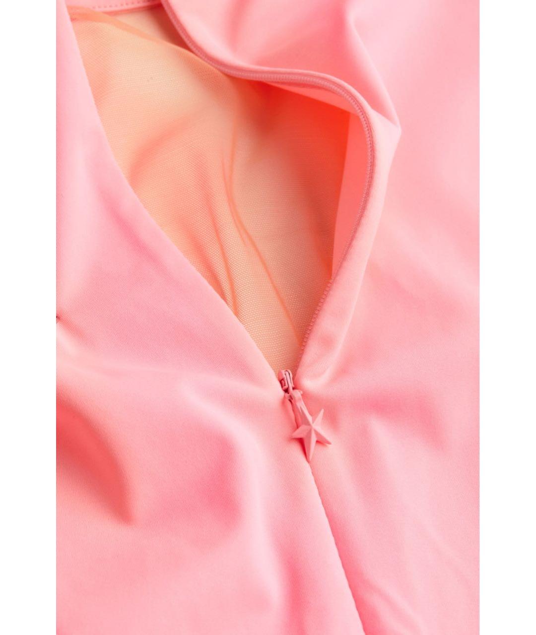 MUGLER Розовое полиамидовое коктейльное платье, фото 8