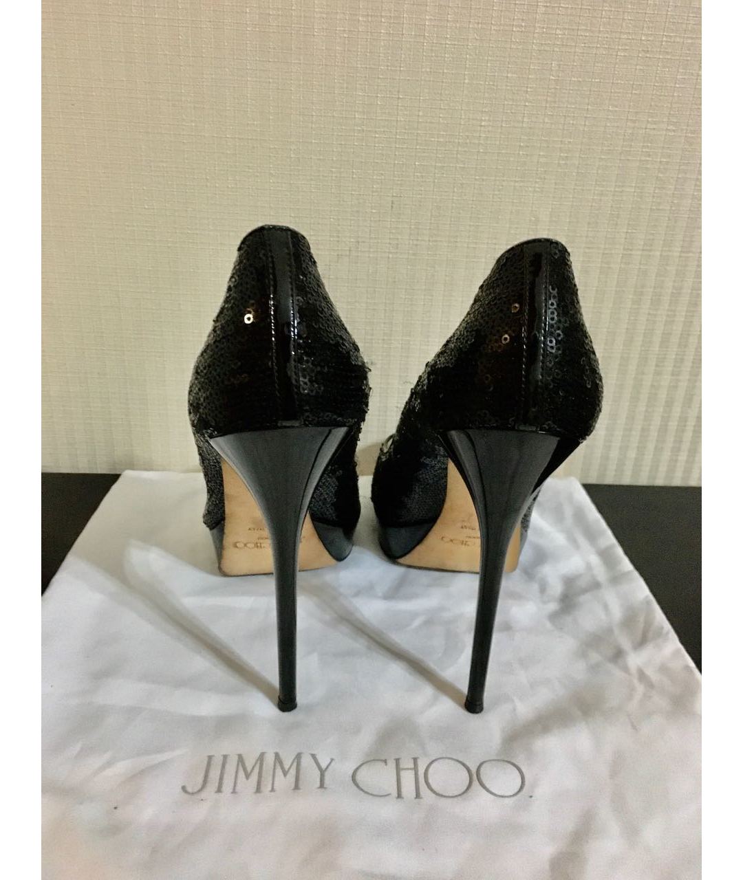 JIMMY CHOO Черные кожаные туфли, фото 4