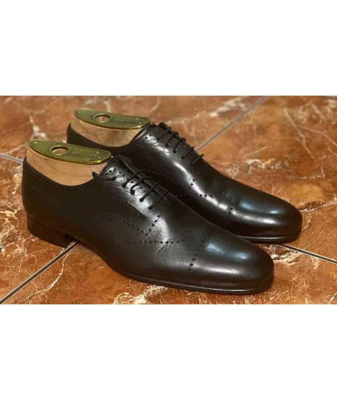 LOUIS VUITTON PRE-OWNED Черные кожаные туфли, фото 9