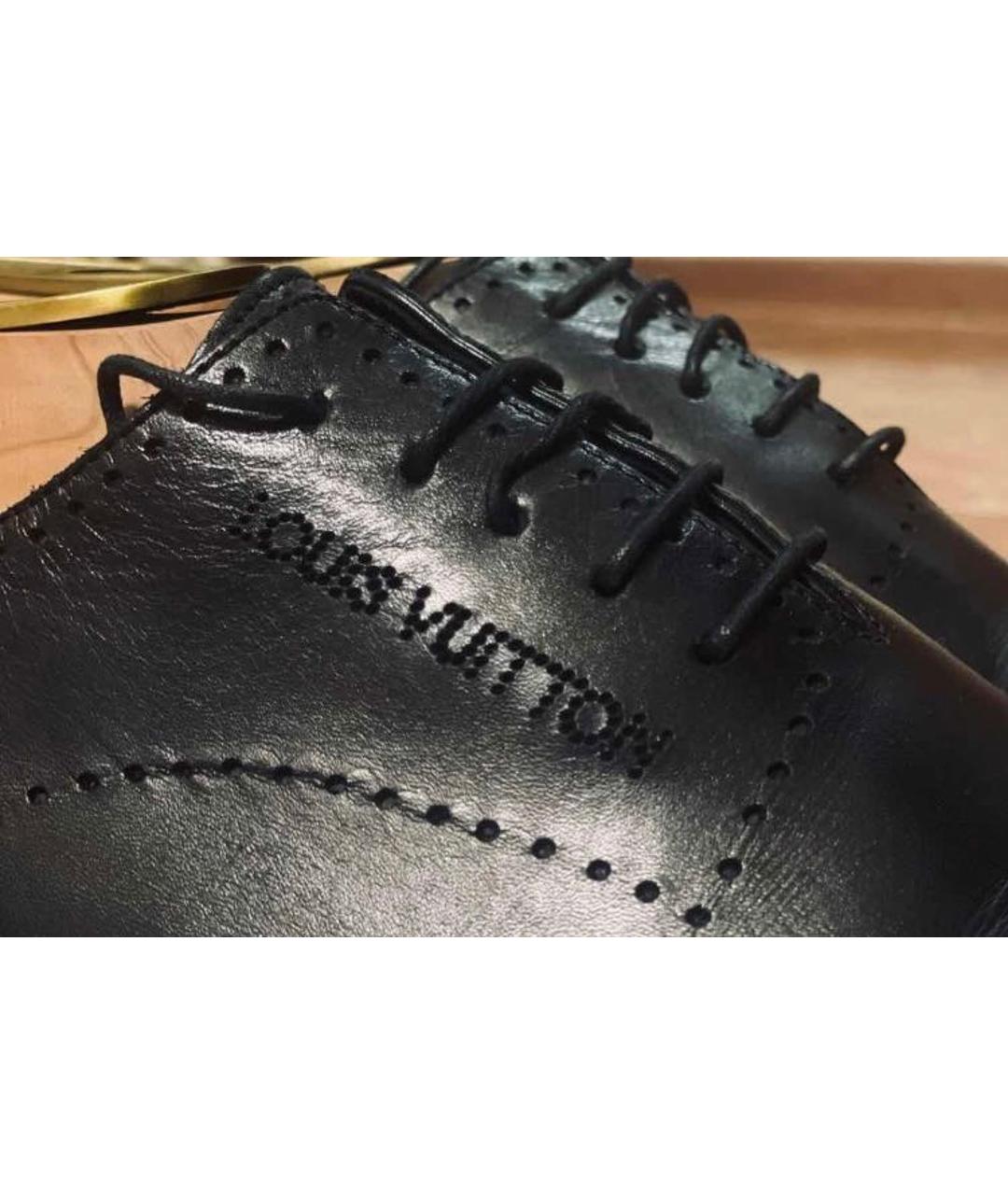 LOUIS VUITTON PRE-OWNED Черные кожаные туфли, фото 7