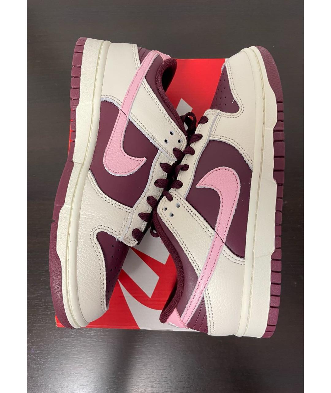 NIKE Бордовые кроссовки из искусственной кожи, фото 4
