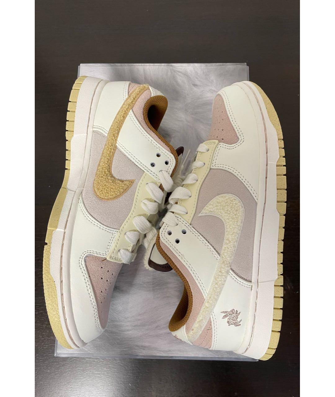 NIKE Бежевые кроссовки из искусственной кожи, фото 5