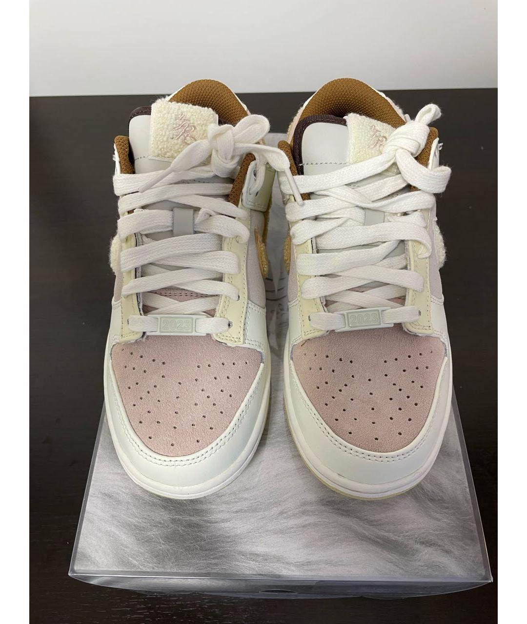NIKE Бежевые кроссовки из искусственной кожи, фото 6