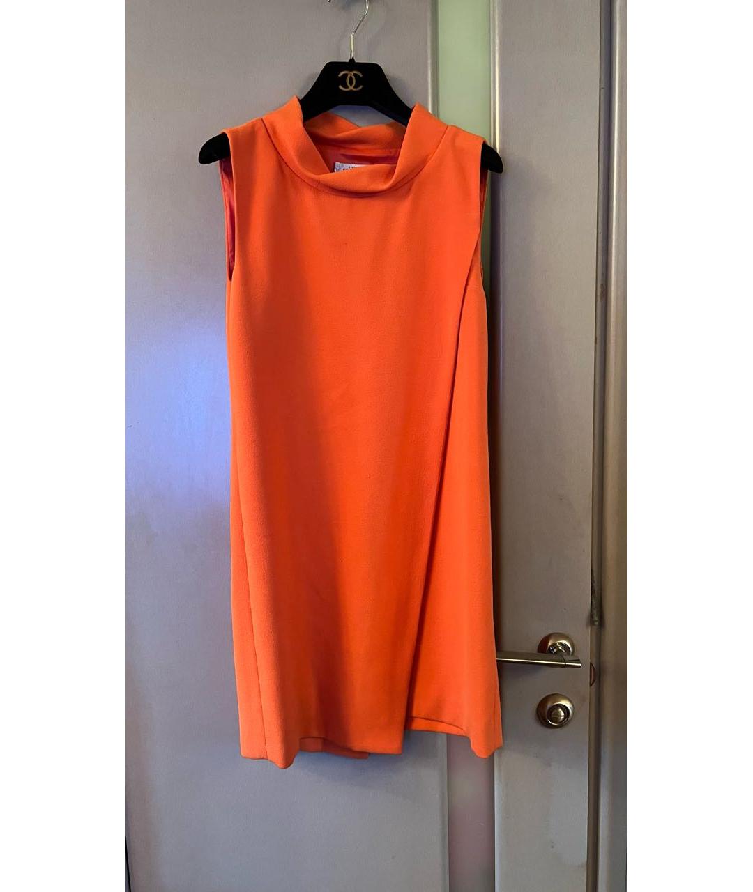 VERSACE COLLECTION Оранжевое вискозное коктейльное платье, фото 7
