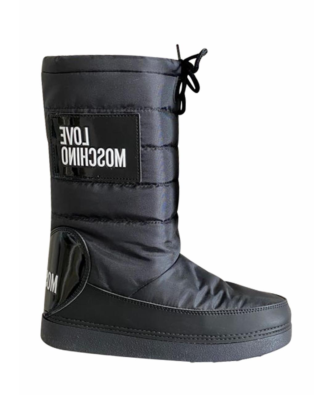 LOVE MOSCHINO Черные неопреновые полусапоги, фото 1