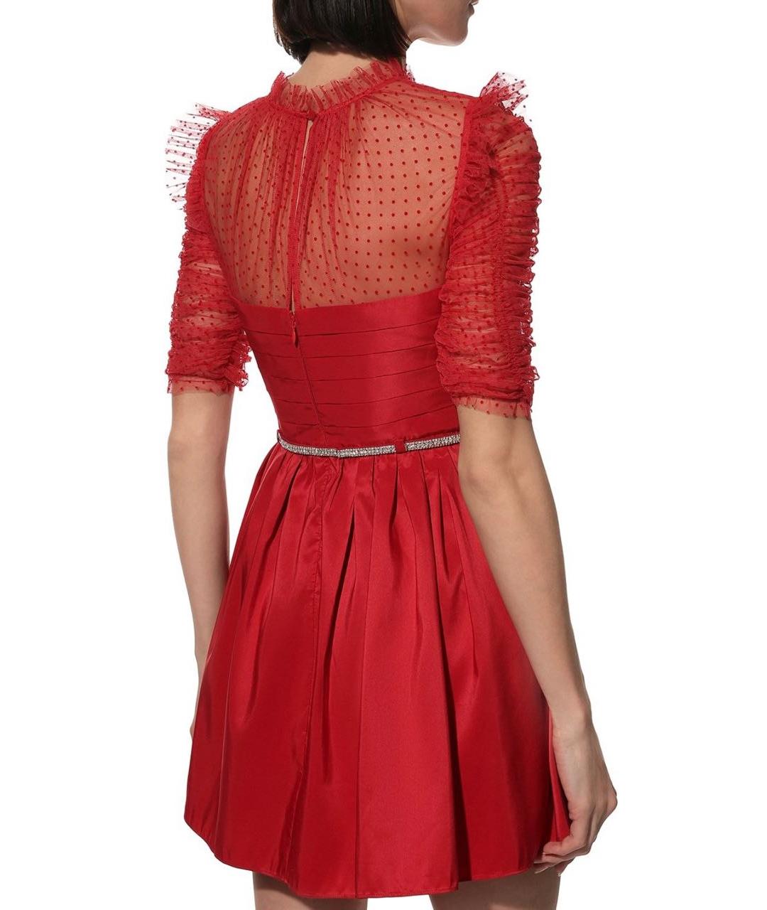 SELF-PORTRAIT Красное коктейльное платье, фото 4