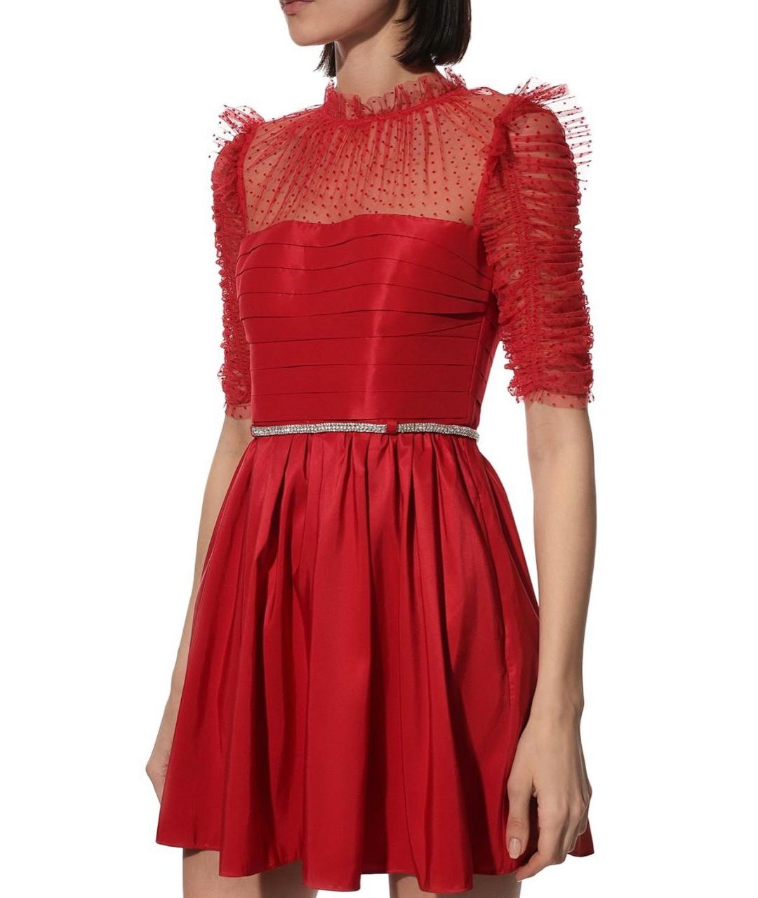 SELF-PORTRAIT Красное коктейльное платье, фото 3