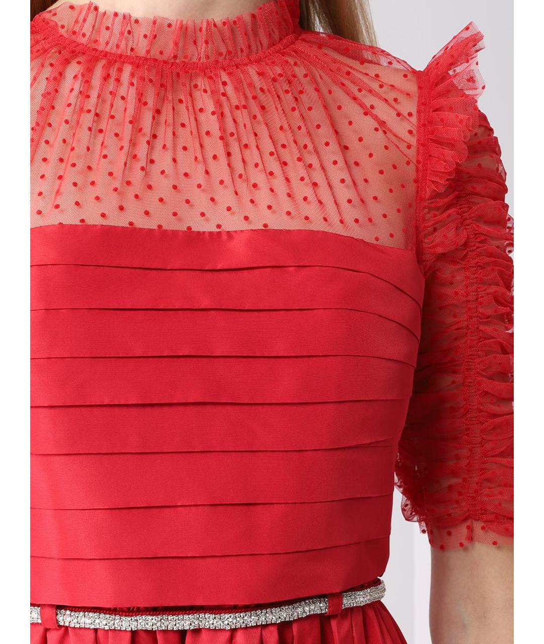SELF-PORTRAIT Красное коктейльное платье, фото 6