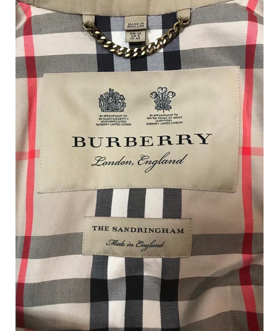 BURBERRY Бежевый тренч/плащ, фото 4