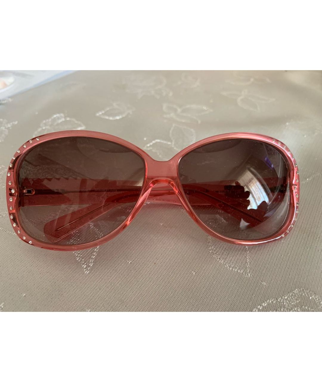 BLUMARINE Розовые пластиковые солнцезащитные очки, фото 9