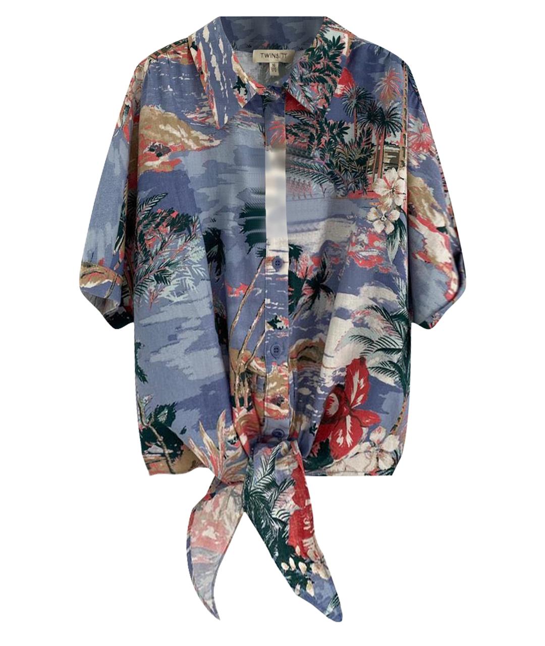TWIN-SET Мульти льняная рубашка/блузка, фото 1