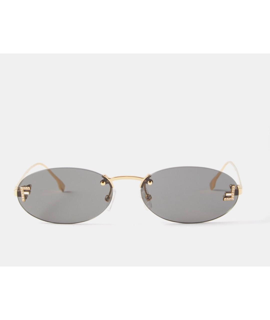 FENDI Темно-синие металлические солнцезащитные очки, фото 6