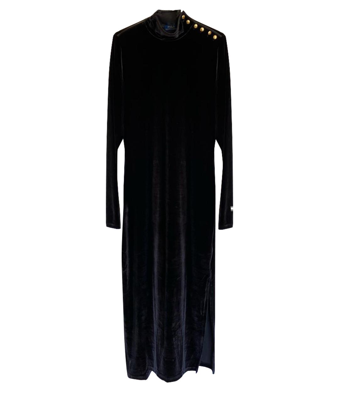 POLO RALPH LAUREN Черное полиэстеровое вечернее платье, фото 1