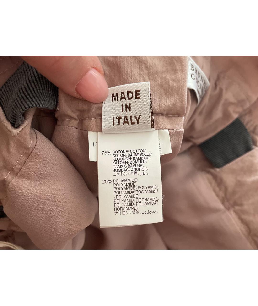 BRUNELLO CUCINELLI Бежевая хлопковая юбка макси, фото 7