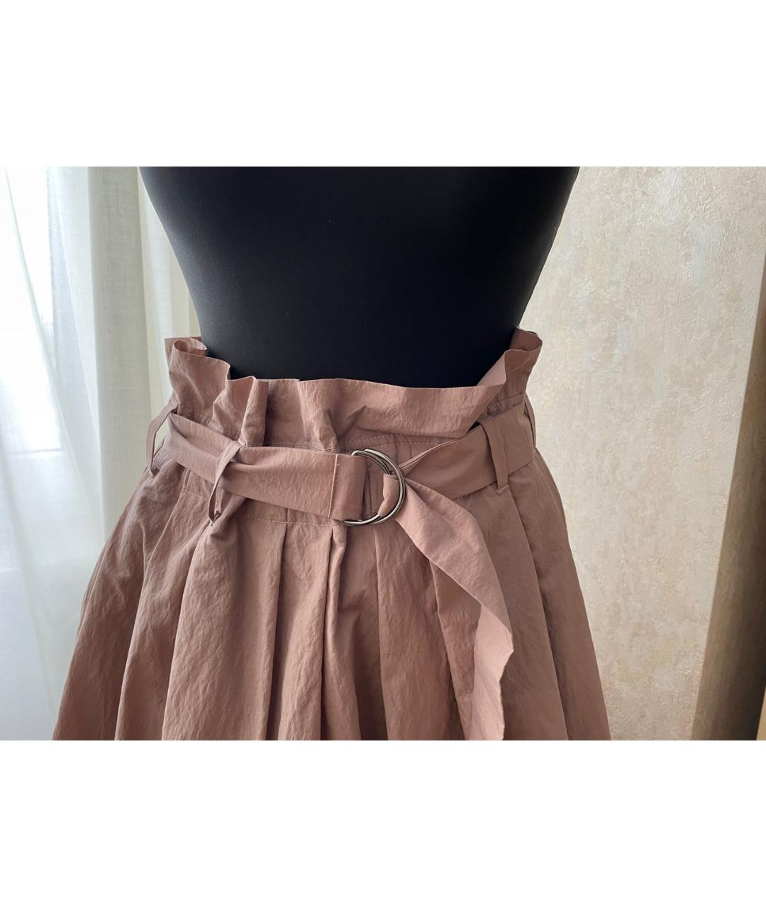 BRUNELLO CUCINELLI Бежевая хлопковая юбка макси, фото 3