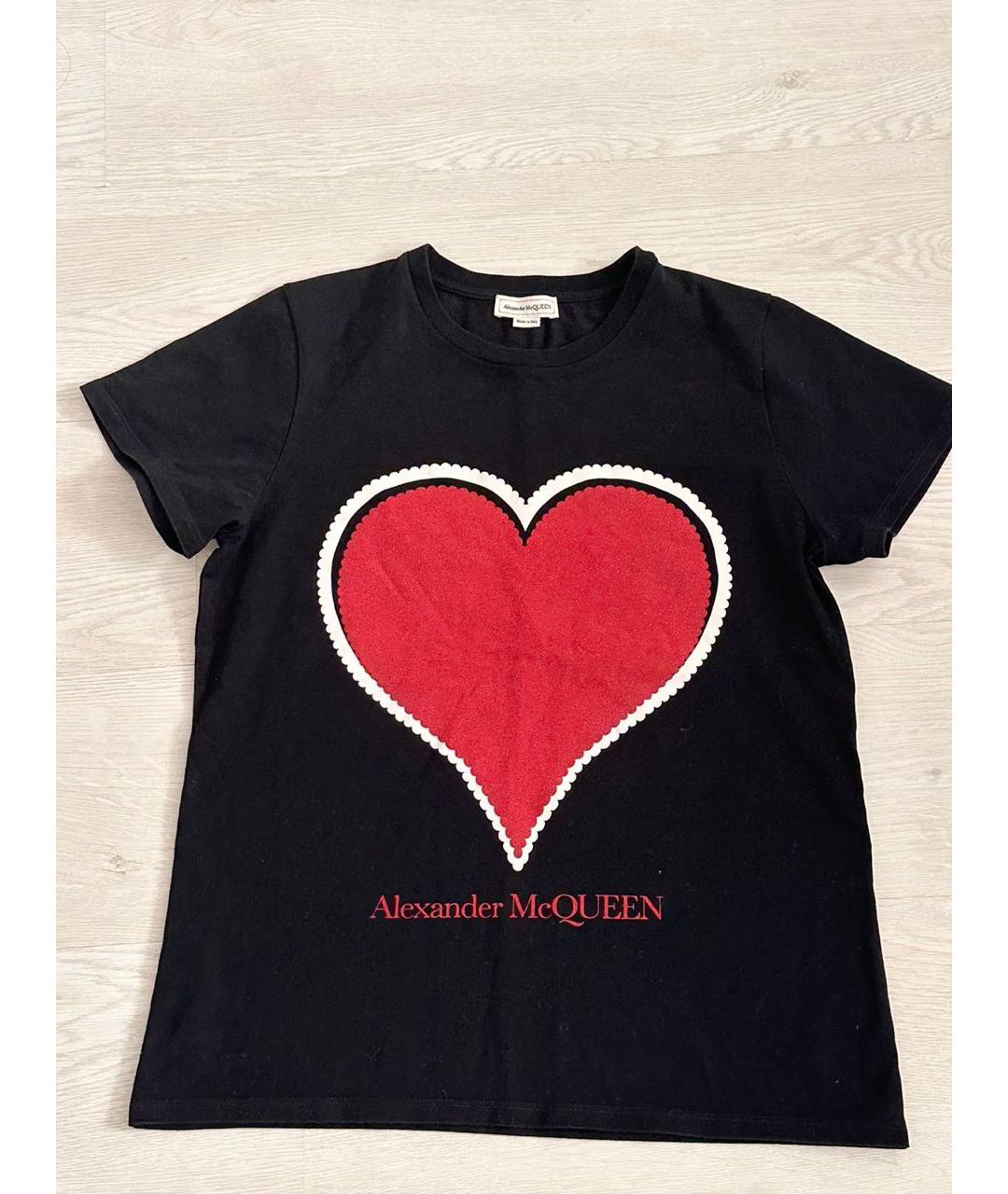 ALEXANDER MCQUEEN Черная хлопковая футболка, фото 5