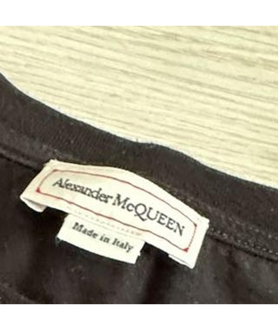 ALEXANDER MCQUEEN Черная хлопковая футболка, фото 3