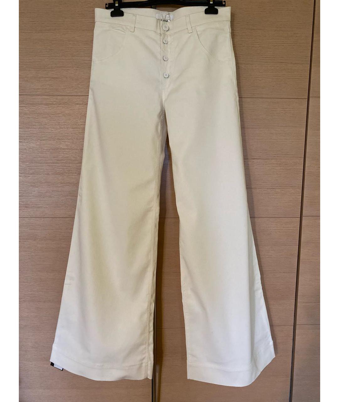 CHLOE Белые хлопковые джинсы клеш, фото 9