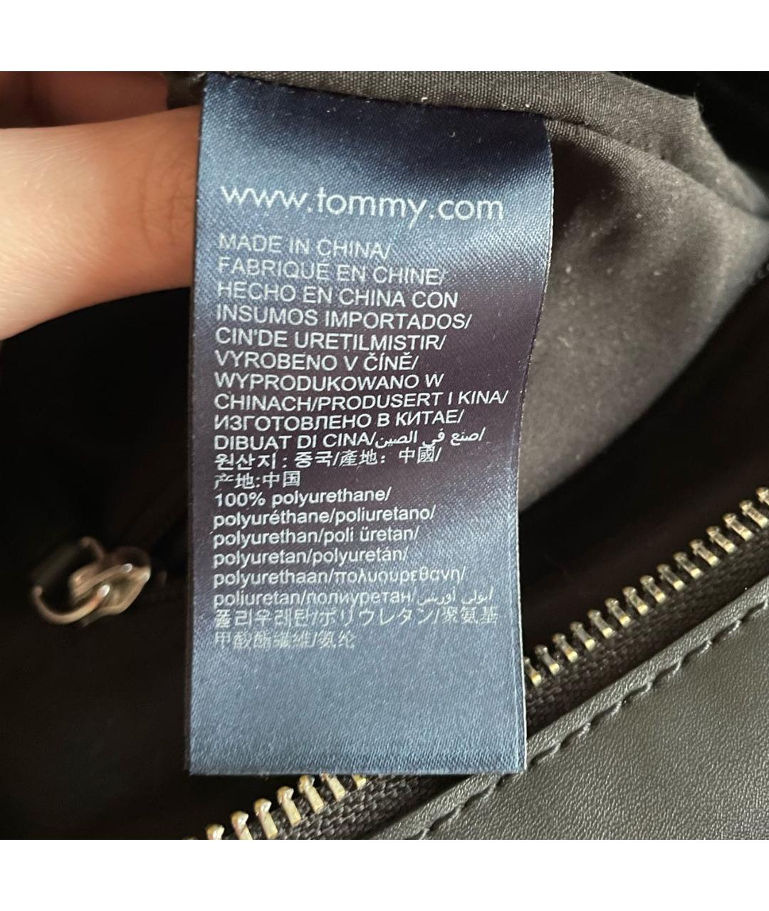 TOMMY HILFIGER Черный рюкзак из искусственной кожи, фото 6