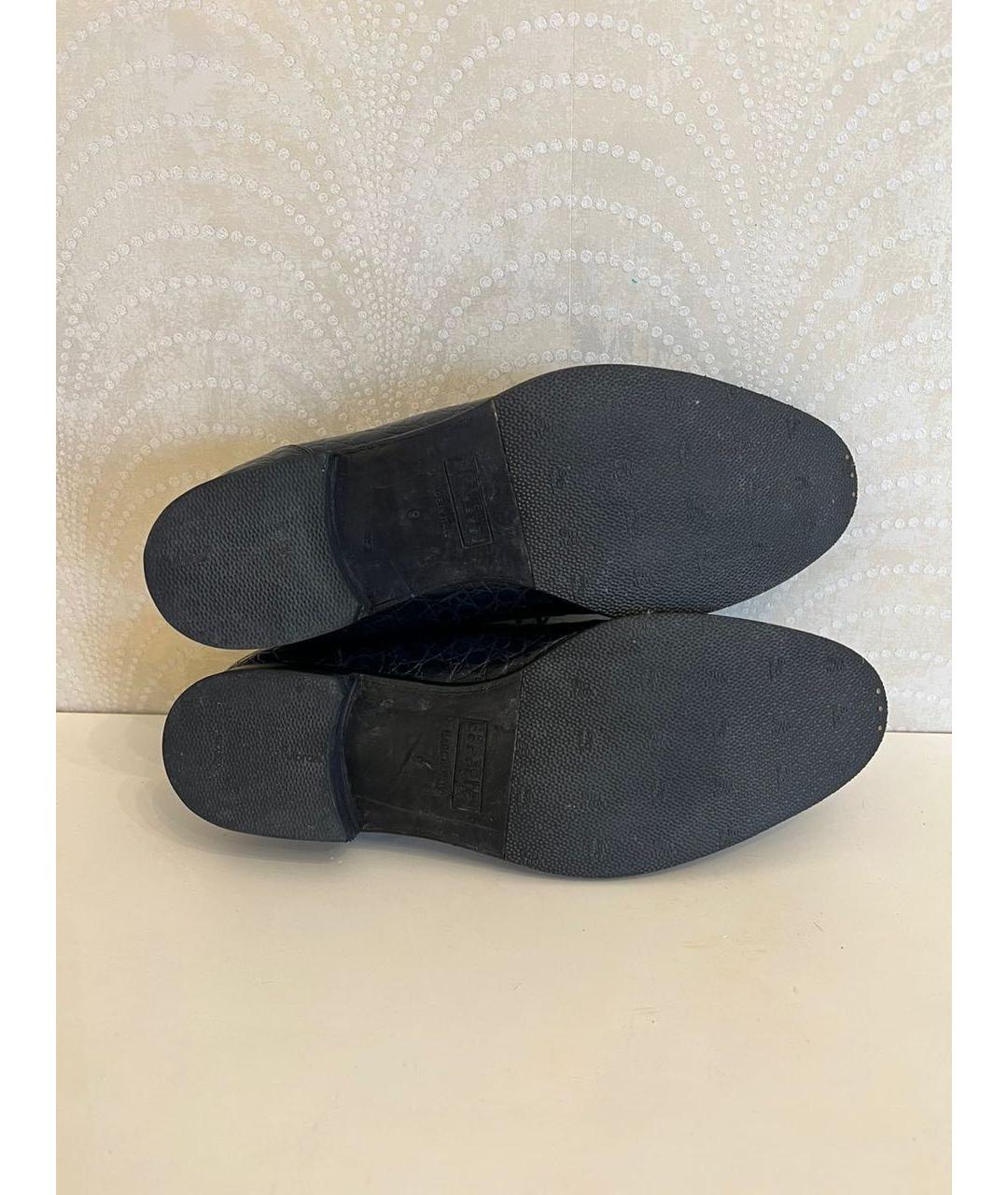 FRATELLI ROSSETTI Темно-синие туфли из экзотической кожи, фото 2
