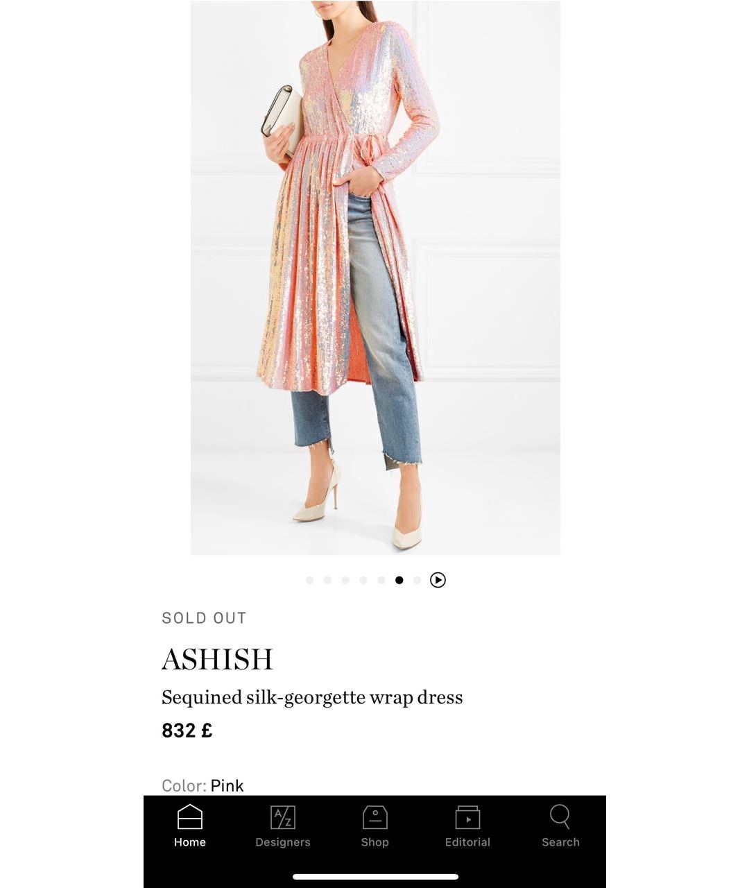 ASHISH Розовое шелковое коктейльное платье, фото 4