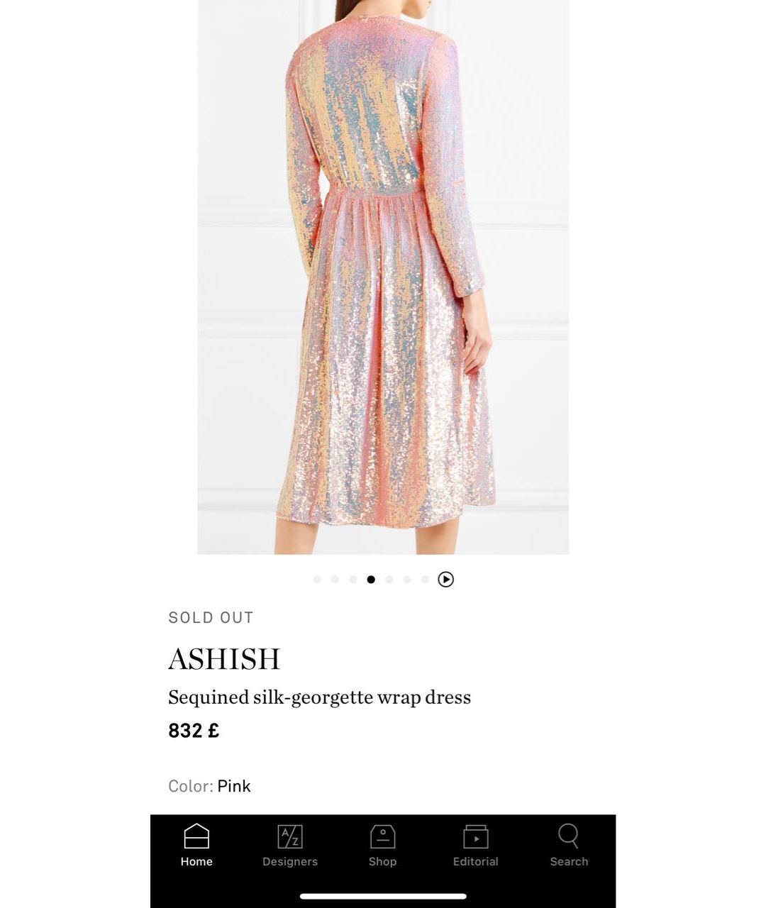 ASHISH Розовое шелковое коктейльное платье, фото 3