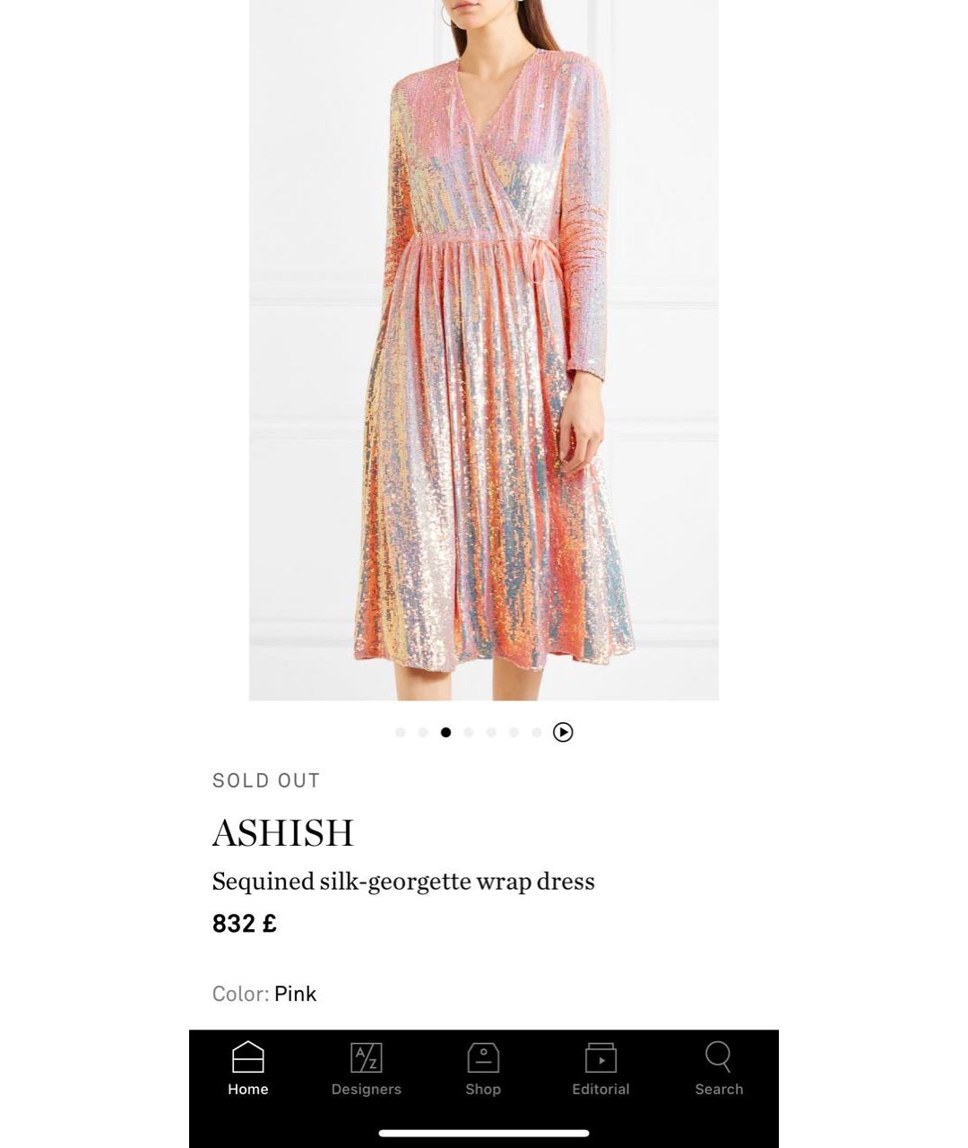 ASHISH Розовое шелковое коктейльное платье, фото 2