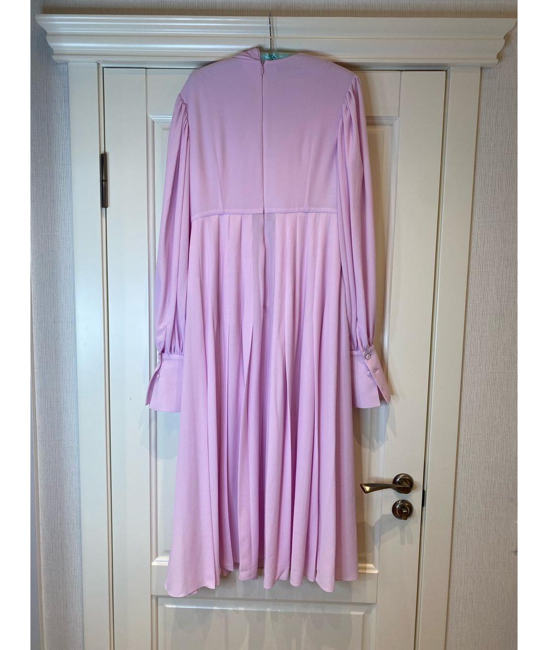 EMILIA WICKSTEAD Розовое полиэстеровое коктейльное платье, фото 2