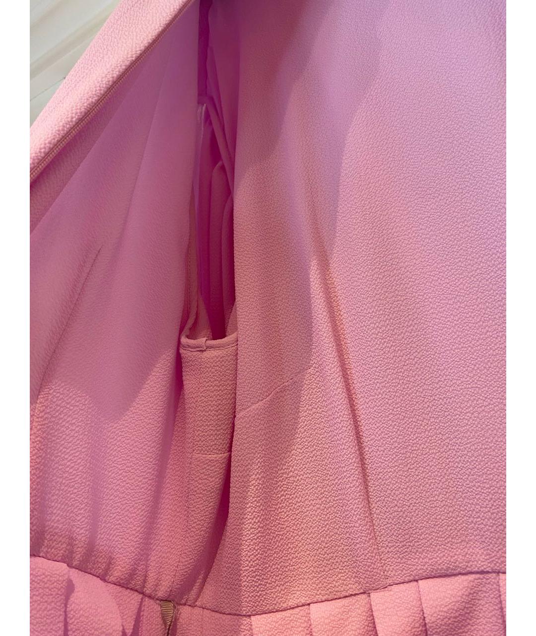 EMILIA WICKSTEAD Розовое полиэстеровое коктейльное платье, фото 4