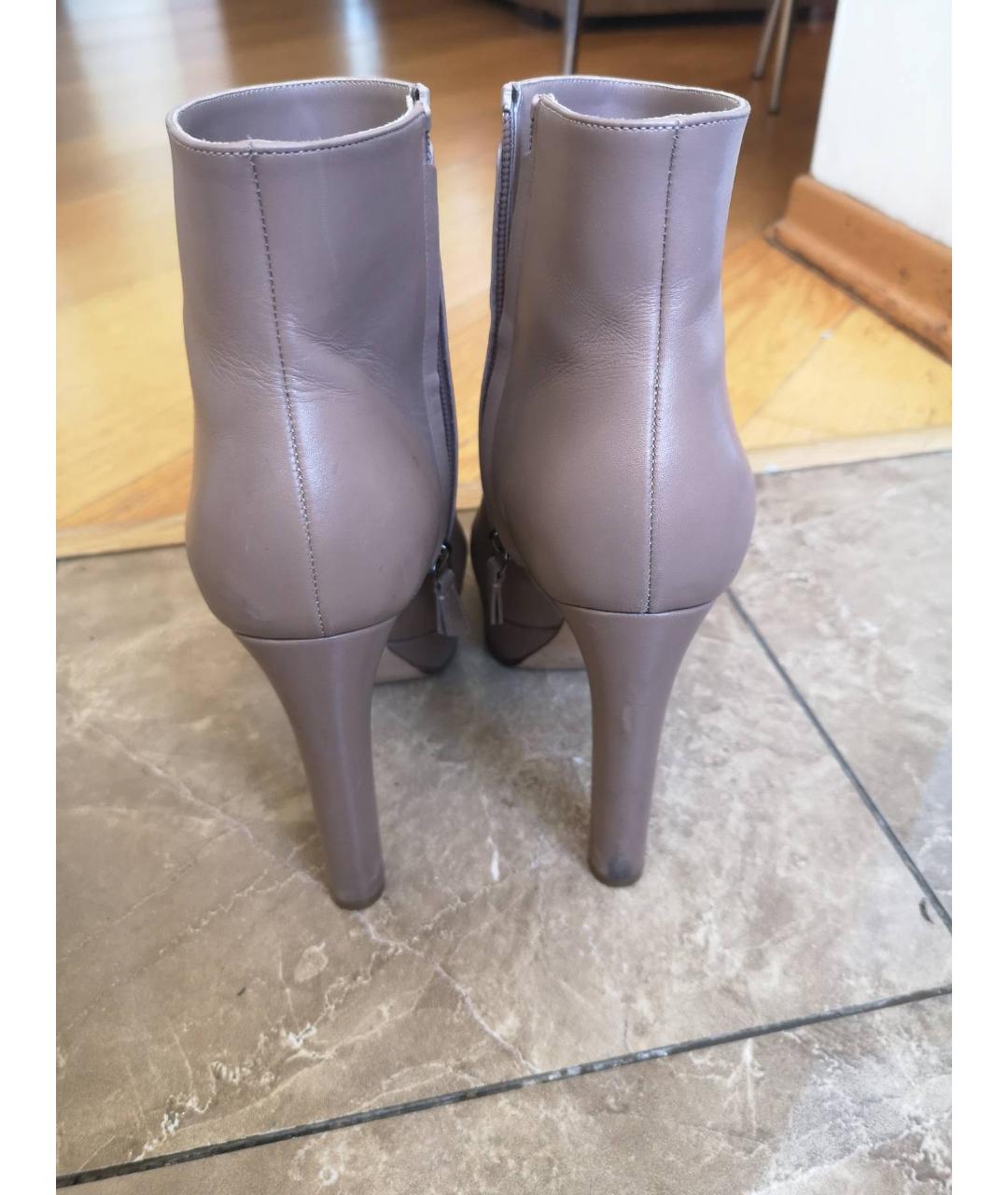 CASADEI Бежевые кожаные ботильоны, фото 4