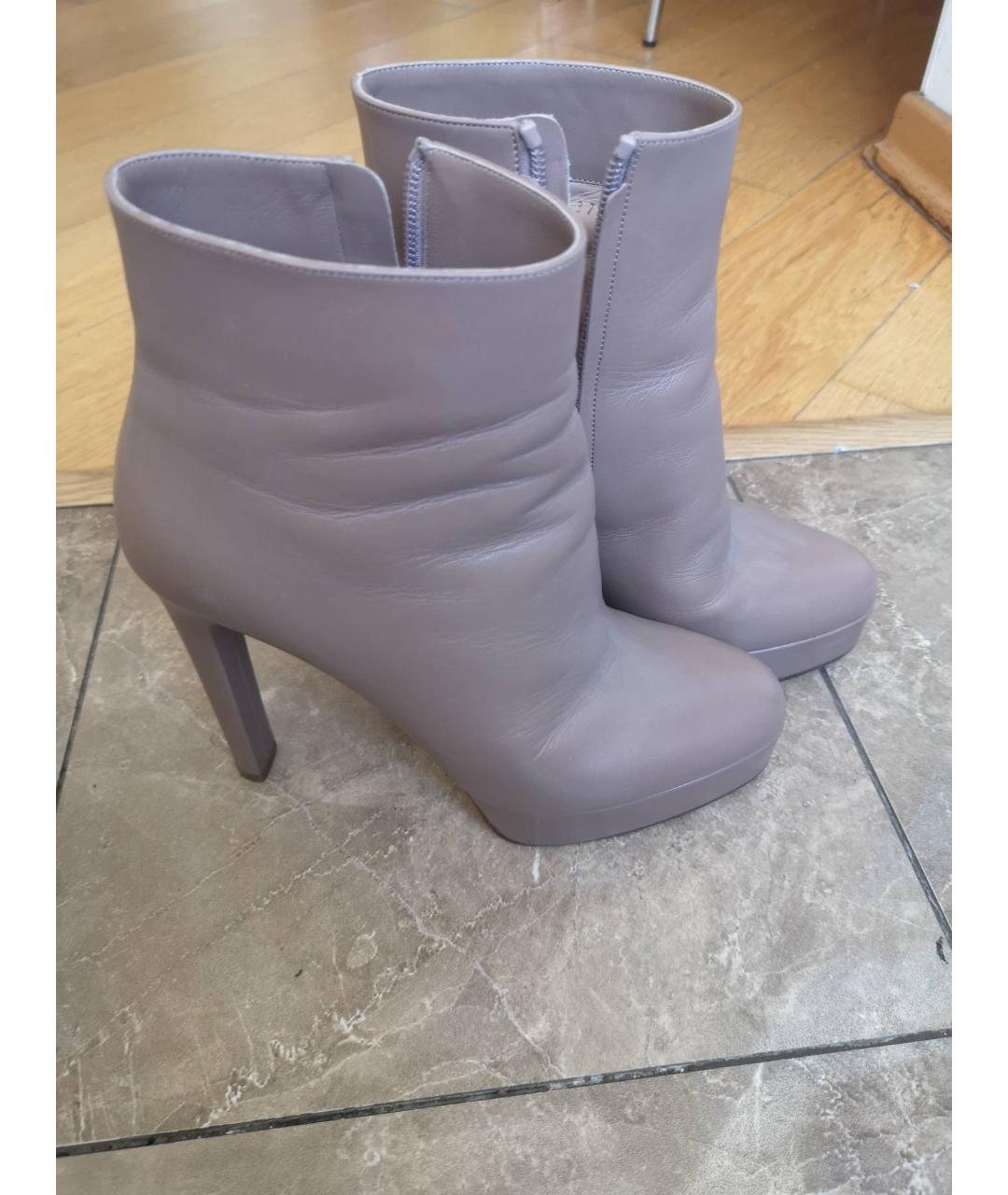 CASADEI Бежевые кожаные ботильоны, фото 5