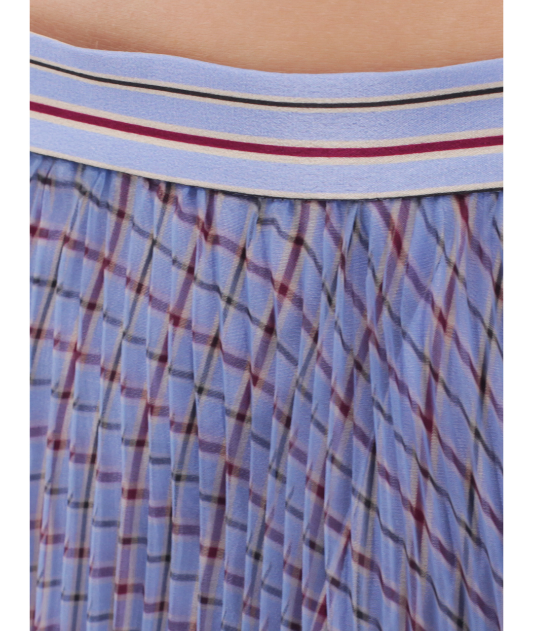 ERMANNO ERMANNO Голубая полиэстеровая юбка макси, фото 4