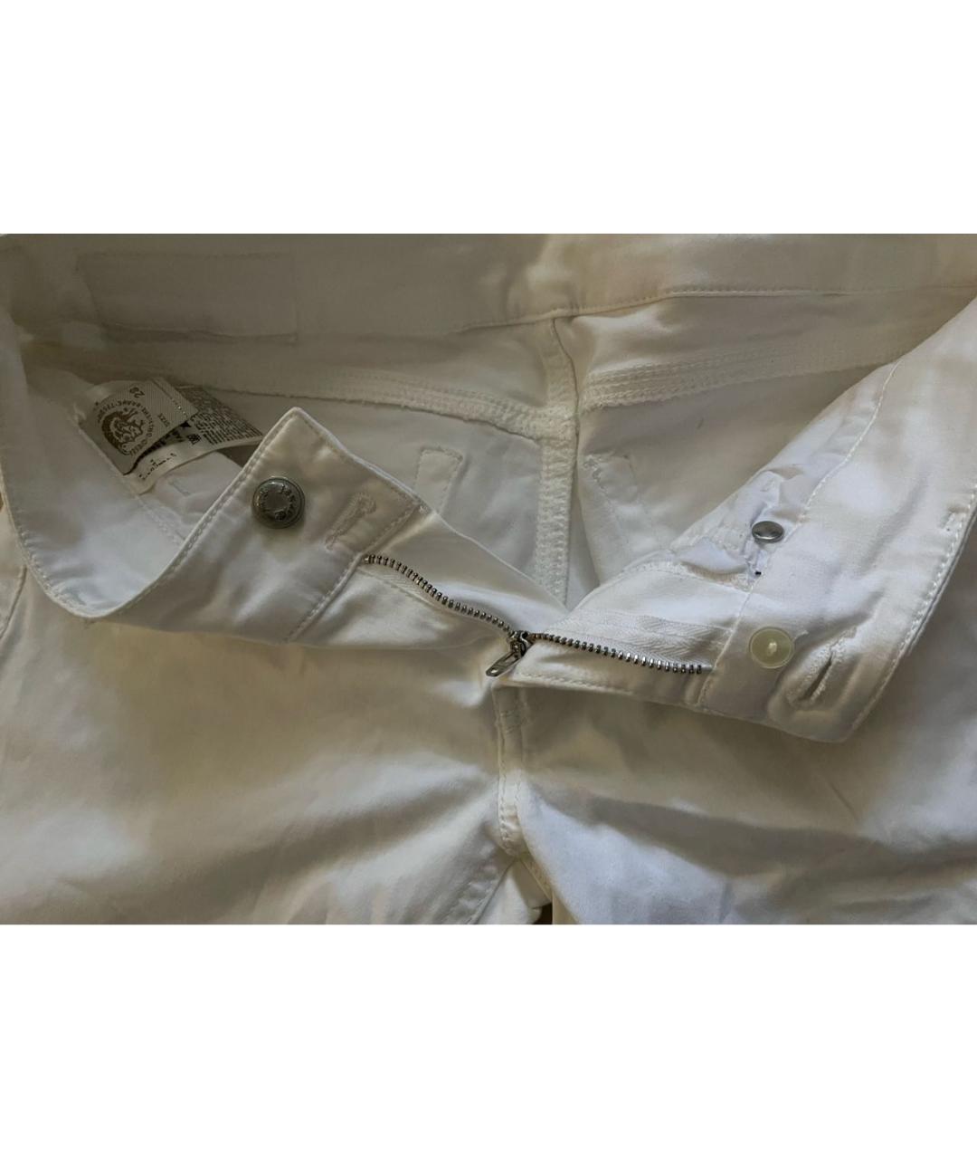 DIESEL Белые хлопко-эластановые шорты, фото 3