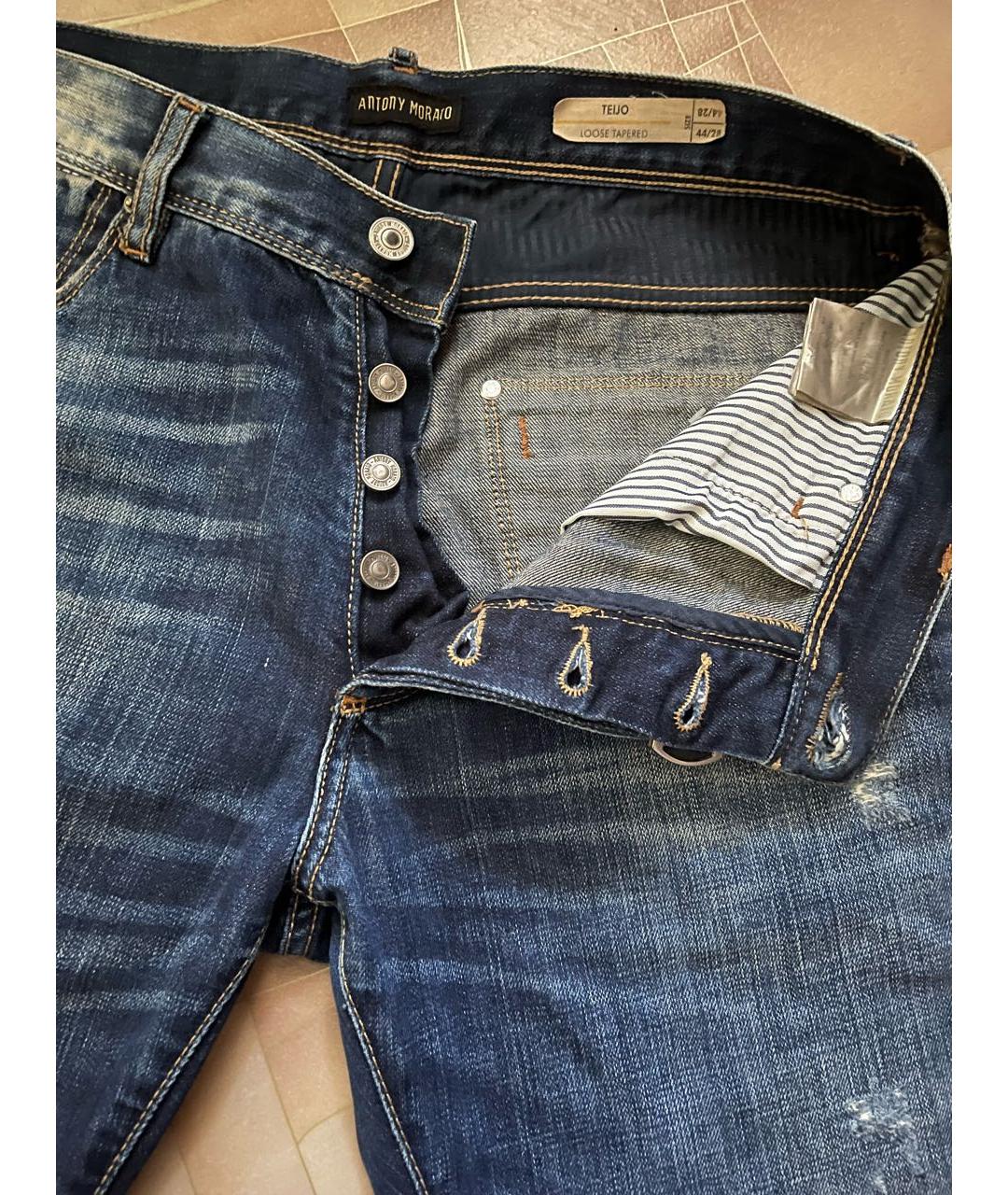 ANTONY MORATO Темно-синие хлопковые джинсы скинни, фото 3