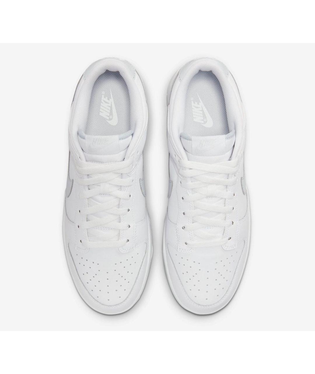 NIKE Белые кожаные низкие кроссовки / кеды, фото 4