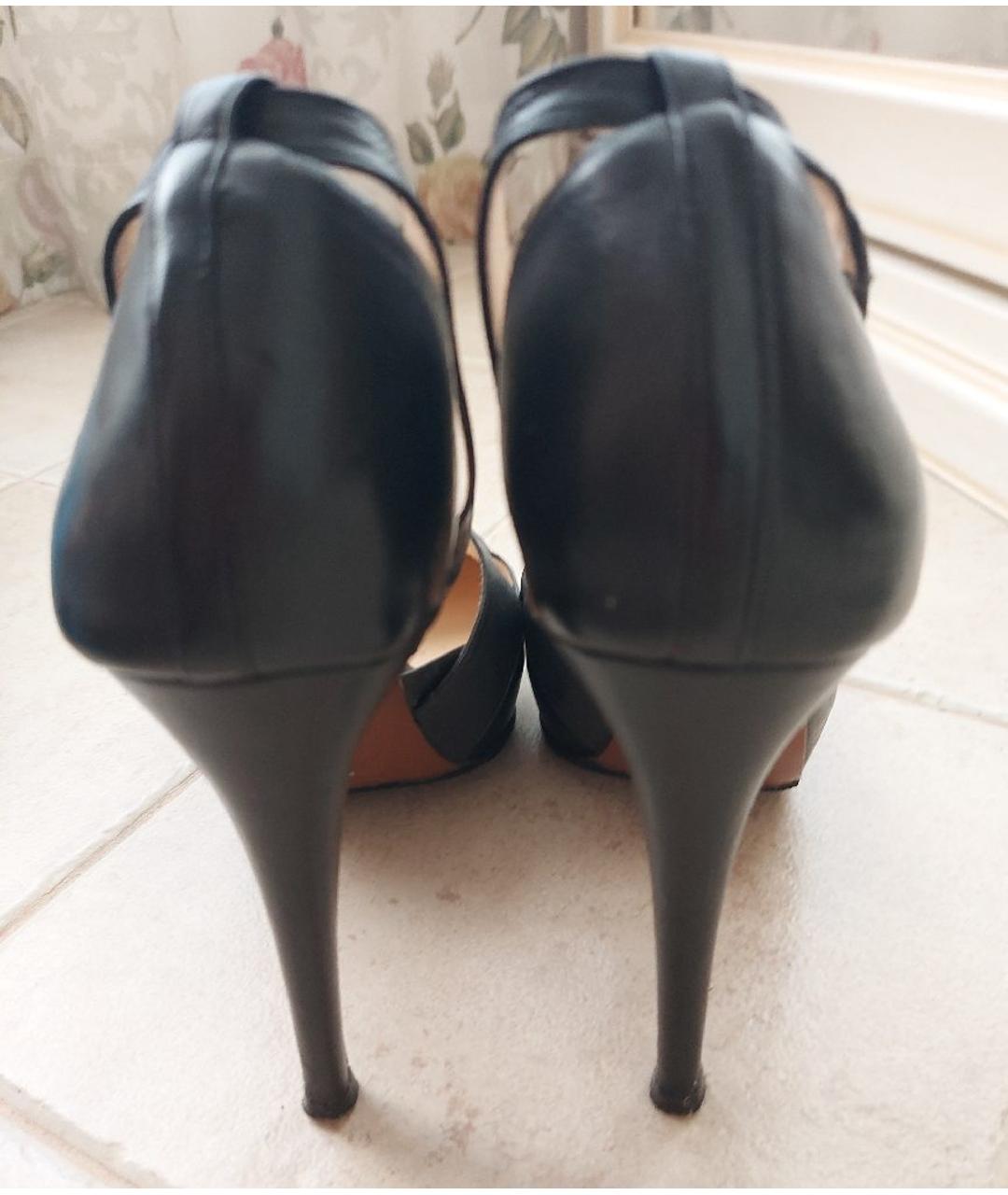 GIANFRANCO FERRE Черные кожаные туфли, фото 4