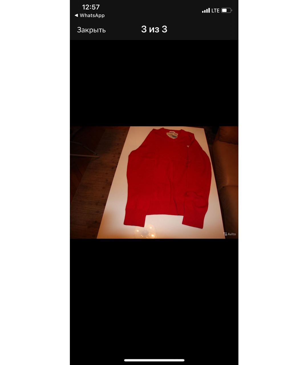 ABERCROMBIE AND FITCH Красный кашемировый джемпер / свитер, фото 4