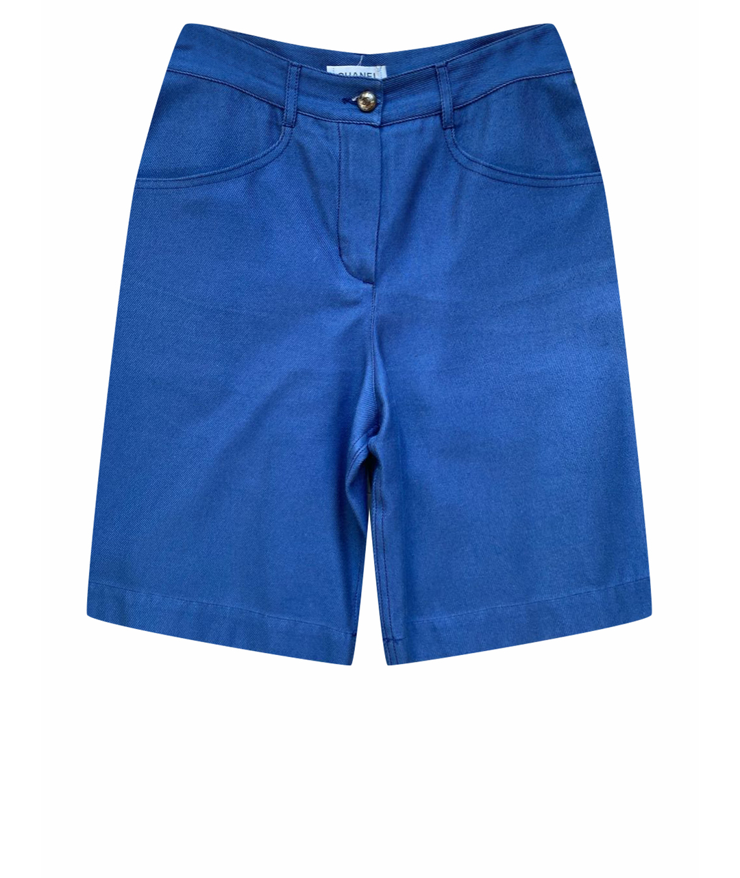 CHANEL PRE-OWNED Синие хлопковые шорты, фото 1