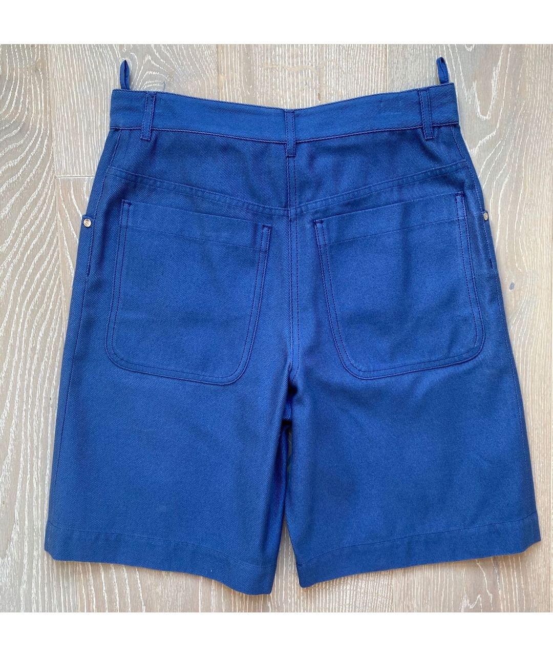 CHANEL PRE-OWNED Синие хлопковые шорты, фото 2