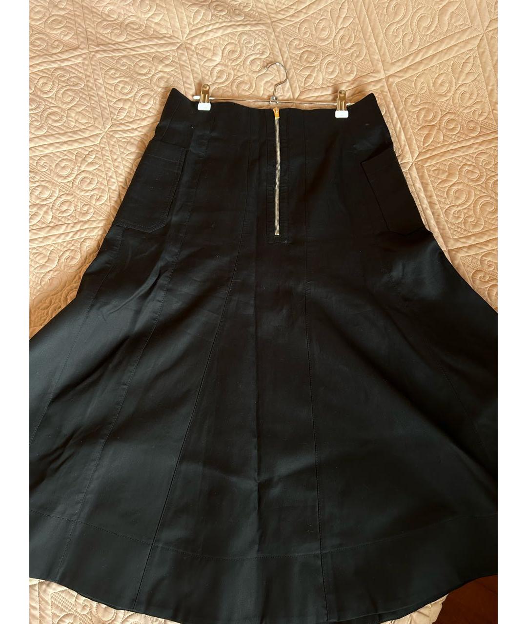 BALENCIAGA Черная атласная юбка миди, фото 9