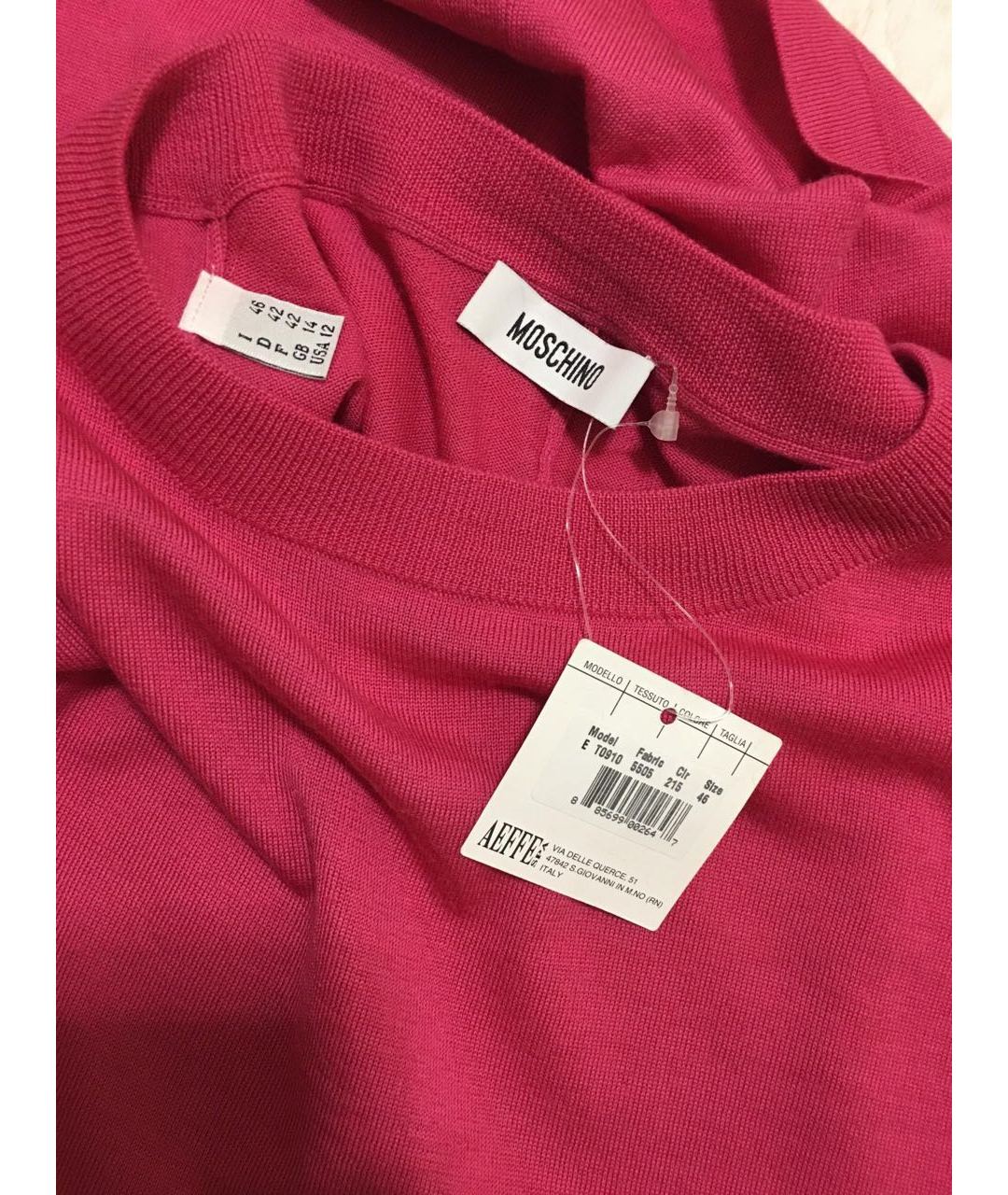 MOSCHINO Розовый шерстяной джемпер / свитер, фото 3